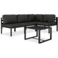 Vidaxl - 5-tlg. Garten-Lounge-Set mit Kissen Aluminium Anthrazit