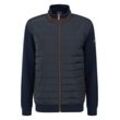 Sweatjacke BUGATTI Gr. L, blau (marine) Herren Sweatjacken mit Materialmix