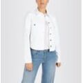 Jeansjacke MAC "RICH JACKET" Gr. L, weiß (weiß denim) Damen Jacken aus leichter, sommerlicher Denim-Qualität mit hohem Baumwoll-Anteil