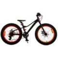 Gradient Kinderfahrrad - Jungen - 20 Zoll - Schwarz Orange Rot - 6-Gang - Prime Collection