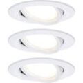 Paulmann 93485 Nova Einbauleuchte 3er Set LED LED 18 W Weiß (matt)