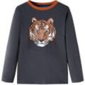 Kinder-Langarmshirt Anthracite 128