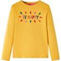 Kinder-Langarmshirt Dunkles Ocker 92