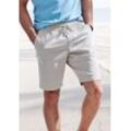 Shorts JOHN DEVIN "Bermuda", Herren, Gr. L, N-Gr, beige, Web, Obermaterial: 97% Baumwolle, 3% Elasthan, unifarben, casual, regular fit, Hosen, kurze Hose aus elastischer, gewebter Baumwollqualität