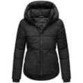 Steppjacke NAVAHOO "Lachperle XIV" Gr. L (40), schwarz Damen Jacken Kurze gesteppte Winterjacke mit hohem Kragen und Kapuze