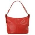 Umhängetasche SAMANTHA LOOK, Damen, Gr. B/H/T: 33cm x 25cm x 15cm onesize, rot, Leder, vintage, Taschen, echt Leder, Made in Italy