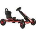 Go-Kart FERBEDO "Ferbedo AR8R", rot (rot, schwarz), Tretfahrzeuge, Kinder BxTxH: 72x111x66 cm