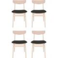 Esszimmerstuhl HAMMEL FURNITURE "Findahl by Hammel Mosbøl", grau (anthrazit), B:48cm H:79cm T:46cm, Stoff, Massivholz, Stühle, (Set, 2/4 Stk), Massivholz, gepolsterte Sitzfläche, versch. Farben