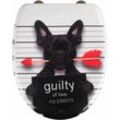 WC-Sitz WENKO "Guilty Dog", bunt, B:38cm L:45cm, Duroplast, Edelstahl, WC-Sitze