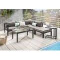 Gartenlounge-Set DESTINY "ARENAL", grau (anthrazit), H:65cm T:224cm, Aluminium, Sitzmöbel-Sets, Aluminium