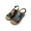 Sandalette DOGO "Damen Gigi Blooming Dog Vegan Damen Sandalen/ Sandaletten /" Gr. 36, Normalschaft, blau Damen Schuhe Vegan