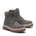 Schnürboots TIMBERLAND "ARBOR ROAD MID LACE UP WATERPROOF BOOT", Gr. 40, grau (medium grau nubuck), Leder, sportlich, Schuhe, Winterstiefel, Schnürstiefel, Winterschuhe, wasserdicht