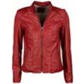 Lederjacke MUSTANG "Sanibel" Gr. M, rot, Damen, 100% Leder, Lamm / Futter: 100% Baumwolle / Ärmelfutter: 100% Polyester, Jacken