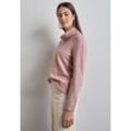 Rollkragenpullover STREET ONE Gr. 38, rosa (petal rose meliert) Damen Pullover in melierter Optik