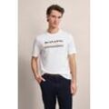 T-Shirt BUGATTI Gr. L, weiß Herren Shirts mit gummiertem Logo-Print