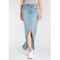 Jeansrock LEVI'S "Ankle Column Skirt" Gr. 26, blau (please hold), Damen, Denim/Jeans, Obermaterial: 100% Baumwolle, Röcke