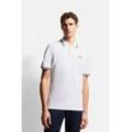 Poloshirt BUGATTI, Herren, Gr. XXL, weiß, 100% Baumwolle, casual, normal, ohne Ausschnitt, Kurzarm Rippbündchen, Shirts, mit Kontraststreifen