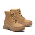 Schnürstiefelette TIMBERLAND "ROXIE LANE MID LACE UP BOOT" Gr. 39,5, braun (wheat full grain), Damen, Leder, Schuhe, Winterschuhe, Winterstiefel, Schnürboots, Winterboots