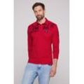 Poloshirt CAMP DAVID Gr. 4XL, rot (flight rot), Herren, Material: 100% Baumwolle, bedruckt, bestickt, Shirts, aus Baumwolle