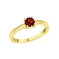 Fingerring FIRETTI "Schmuck Geschenk Silber 925 Damenring Verlobungsring Solitär" Gr. 52, gold (gelbgoldfarben, rot, rot), Fingerringe, Damen, 52, Silber 925 (Sterlingsilber), 2mm, mit Granat