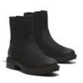 Winterstiefelette TIMBERLAND "BRIMFIELD MID WARM LINED BOOT", Damen, Gr. 37, schwarz (schwarz full grain), Leder, sportlich, Schuhe, Winterstiefel, Winderboots, Winterschuhe, gefüttert