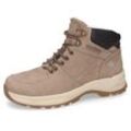 Winterstiefel DOCKERS BY GERLI Gr. 44, grau (taupe), Herren, Nubukleder, Schuhe, High Top Sneaker, Schnürboots mit weich gepolstertem Schaftrand