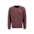 Sweater ALPHA INDUSTRIES "Alpha Industries Men - Sweatshirts Basic Small Logo" Gr. L, rot (deep maroon) Herren Sweatshirts