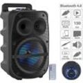 Partylautsprecher PMA-950.k Mobile PA-Partyanlage Bluetooth MP3 USB SD Karaoke UKW 150 Watt Box