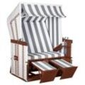 Strandkorb Profi Nordsee Sylt PVC white Des. 989