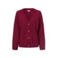 s.Oliver Strickjacke mit Woll-Anteil Damen Baumwolle meliert, fuchsia