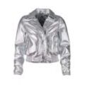 Maze Lederjacke Damen gemustert, silber