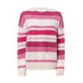 comma casual identity Pullover mit Alpaka-Anteil Damen Polyamid gestreift, pink