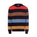 Fynch-Hatton Pullover mit Cashmere-Anteil Herren Wolle gestreift, marine