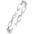 Armband JOBO, silber (silber 925, weiß), Armbänder, Damen, Silber 925 (Sterlingsilber), 925 Silber mit 56 Zirkonia 19 cm