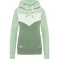 Kapuzensweatshirt RAGWEAR "TREGA" Gr. M (38), grün (mint) Damen Sweatshirts kuscheliger Sweater mit Kapuze und Kordelzug