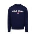 Polo Sport Sweatshirt Herren Baumwolle bedruckt, marine