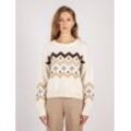 Vicci Germany Pullover Damen Baumwolle bedruckt, beige