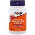 NOW Foods, Vitamin D3 5000 IU 120 Softgels, Wochendosis [1.290,00 EUR pro kg]