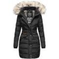 NAVAHOO Damen Stylischer Steppmantel Winter Parka mit edlem Fellimitat Paula