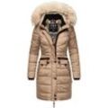 NAVAHOO Damen Stylischer Steppmantel Winter Parka mit edlem Fellimitat Paula