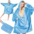 KESSER® Hoodie Decke Kuscheldecke mit Ärmeln Deckenpullover Vielseitig Tragbare Decke zum Anziehen für Damen & Herren, Sweatshirt Warm Kuschelpullover Erwachsene weich Ärmeldecke Oversize