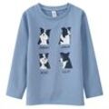 Jungen Langarmshirt mit Hunde-Print