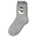 1 Paar Damen Socken in winterlichem Dessin