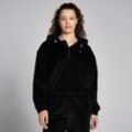 MP Women's Lifestyle Corduroy 1/4 Zip Hoodie - Black - S