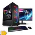 PC Set mit 23.8 Zoll TFT Starter AMD Ryzen 5 5600GT, 32GB DDR4, AMD Vega Grafik, 512GB SSD, 2TB HDD, WLAN, Windows 11