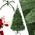 tectake® Weihnachtsbaum, verschiedene Größen, künstlich, Spritzguss, formbar mit viel Volumen, inklusive Metallständer mit Kunststoffkappen