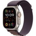 Smartwatch APPLE "Watch Ultra 2 Titanium", grau (indigo), Smartwatches, 49mm, Cellular, L, Alpine Loop, Trail Loop