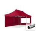 TOOLPORT 3x6m Aluminium Faltpavillon, inkl. 2 Seitenteile, rot - (600235)