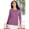 Rundhalspullover CASUAL LOOKS "Rundhals-Pullover" Gr. 36, lila (violett) Damen Pullover