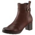 Stiefelette GABOR "St.Tropez" Gr. 39, braun (dunkelbraun used) Damen Schuhe Blockabsatz, Businesschuh in bequemer Weite G (= weit)